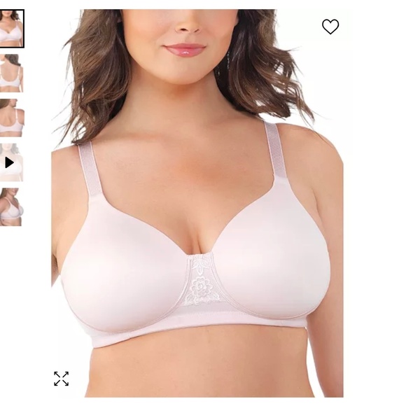 $13 Vanity Fair Full Figure Beauty Back Smoother Wireless Bra in Sheer Quartz - Picture 1 of 11